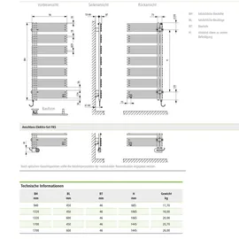 Kermi Diveo-E 600 x 1320 mm 800 W weiß rechts