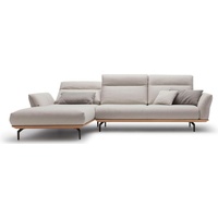 hülsta sofa Ecksofa hs.460, Sockel in Eiche, Winkelfüße in Umbragrau, Breite 318 cm grau