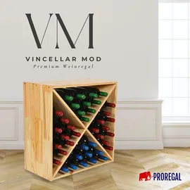 Proregal Vincellar Mod Weinregal 60 x 60 x 30 cm Natur