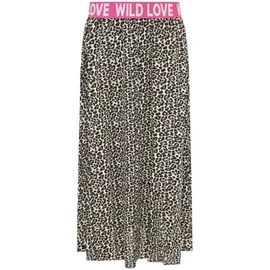 Zwillingsherz Maxirock Damen Animalprint Beige L/XL
