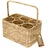 HMF Flaschenkorb geflochten aus Wasserhyazinthe 32 x 22 x 18 cm beige
