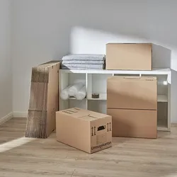 Umzugskomplettpaket 3-Zimmer-Wohnung 60 m2 (60 x Umzugskarton 3 x Luftpolsterfolie 1 x Klebeband 4 x Möbeldecke) Set BB-Verpackungen