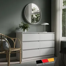 home collective Kommode mit 6 Schubladen 120 x 78 cm Weiß