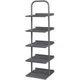 [en.casa] Poytya Schuhregal 119 x 34 x 32 cm Anthrazit
