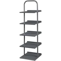 [en.casa] Poytya Schuhregal 119 x 34 x 32 cm Anthrazit
