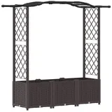 vidaXL Hochbeet mit Rankgitter und Dach 164 x 40 x 142 cm Braun