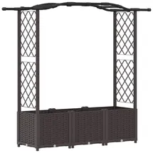 vidaXL Hochbeet mit Rankgitter und Dach 164 x 40 x 142 cm Braun