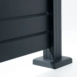 staket pro Anbauzaun Rhombus Mini 124 x 180 cm Grau/Aluminium