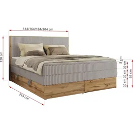 MKS Meble Wood Classic King 200 x 200 cm H3 Hellgrau