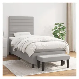 vidaXL Boxspringbett 100 x 200 cm Hellgrau