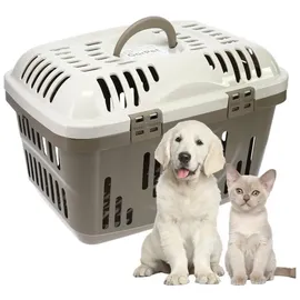GarPet Transportbox Oben Öffnen Hunde Katzen Transport Box Katzenbox Hundebox Open Top Stressfrei Dachöffnung
