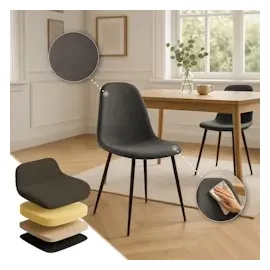 CLP 4er Set Napier schwarz/Kunstleder