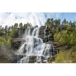 Fototapete PAPERMOON "Wasserfall", bunt, B:4,50m L:2,80m, Vlies, Tapeten