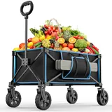 Bollerwagen Faltbar, Faltbarer Bollerwagen 150L, Mini Klappbarer Handwagen in...