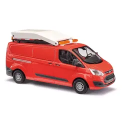 Ford Transit Custom Kastenwagen Schwertransport-Begleitfahrzeug Bj. 2012 rot Mod...