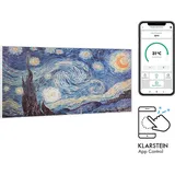 Klarstein Infrarotheizung mit Thermostat, 700W Elektroheizung, Smart Home Bild-Infrarotheizung zur Wandmontage, IR mit IoT/WiFi App-Control, Feucht... - Bunt