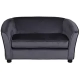 VCM Velvet Sofa 2 Personen für Kind grau.