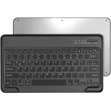 Occtingkind, Bluetooth Tastatur für iPad/Android-Tablets, Deutsches Layout QWERTZ, 12 Zoll Kabellose Magnetische ultraleichtes Tastatur, Für iPad/Samsng Galaxy Tab/Lenovo Tab/Xiaomi, Schwarz
