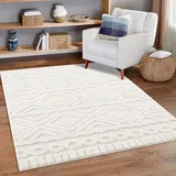 Home Affaire Hochflor-Teppich »Andro«, rechteckig, 20 mm Höhe, Boho Scandic Stil, weich, Hoch Tief Struktur, Wohnzimmer, Schlafzimmer