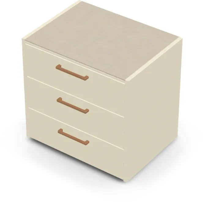Brabura CT 90 Schubladenmodul - Pietra Di Osso / Perle Blanche / Holzgriff