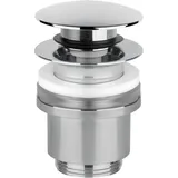 GESSI Ablaufventil Stop&Go 1 1/4 für Becken mit Überlauf, Schaftventil min. 25mm/max.45mm, 1408, 01408031, Farbe: Chrom