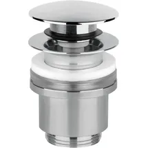 GESSI Ablaufventil Stop&Go 1 1/4 für Becken mit Überlauf, Schaftventil min. 25mm/max.45mm, 1408, 01408031, Farbe: Chrom