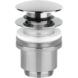 GESSI Ablaufventil Stop&Go 1 1/4 für Becken mit Überlauf, Schaftventil min. 25mm/max.45mm, 1408, 01408031, Farbe: Chrom