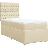 vidaXL Boxspringbett 90 x 190 cm Creme