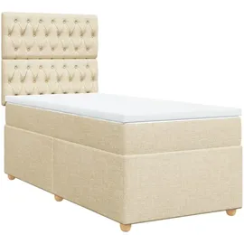 vidaXL Boxspringbett 90 x 190 cm Creme