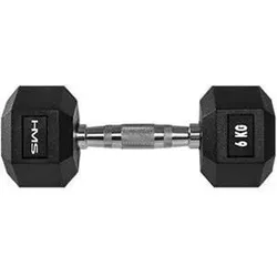 Kurzhantel HMS HEX PRO SCHWARZ|silber 16kg