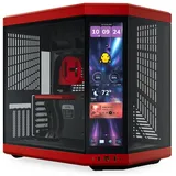 HYTE Y70 Touch Infinite Black Cherry ATX Midi Tower Gaming Gehäuse rot/schwarz Seitenfenster