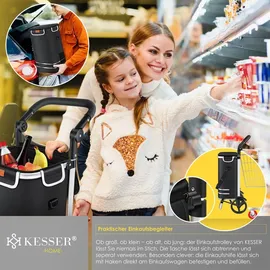 Kesser Einkaufstrolley klappbar schwarz 56L