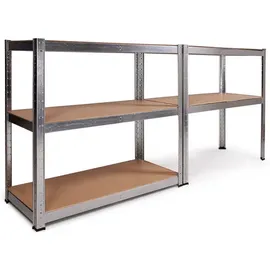 Ondis24 Steckregal Metall 70 x 30 x 149 cm Silber