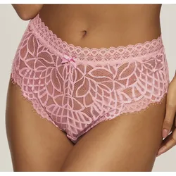 Slip LASCANA "Cara", Damen, Gr. 40/42, rosa (rosa, puder), Spitze, Obermaterial: 87% Polyamid, 13% Elasthan, körpernah, Unterhosen, aus dezent transparenter Spitze, anteilig aus recyceltem Material