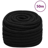 VidaXL Arbeitsseil Schwarz 20 mm 50 m Polyester