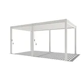 PergoLine Pergola, Weiß, Metall, 530x255x300 cm, Sonnen- & Sichtschutz, Pavillons & Pergolas