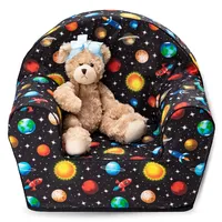 PinkZebra BEZUG für Kindersessel aus Schaumstoff, Sesselbezug, Bezug für Sessel mit Schaumstofffüllung, Past für Kindersessel in Größe: 51 x 34 x 42 cm, Sitzfläche: 26 x 26 cm, Kosmos