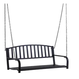 Outsunny Schaukelbank 128 x 63 x 47 cm schwarz