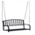 Outsunny Schaukelbank 128 x 63 x 47 cm schwarz