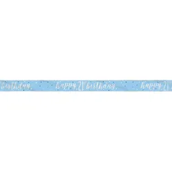 Banner blau & silber Zahl 21