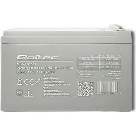 Qoltec AGM Batterie 14Ah 12V
