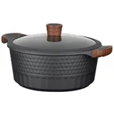 RESTO Kitchenware RESTO Kochtopf Schmortopf 6,6L mit Deckel 28cm, H=12,5cm | Ø im Geschenkkarton | Für alle Herdarten, auch Induktion | PFOA frei