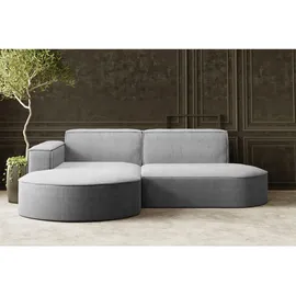 kaiser möbel Ecksofa Designer Modena Studio stoff Dicker Cord Poso Silber Links