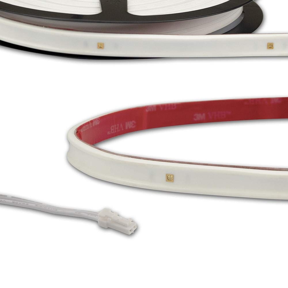 LED UV-C MiniAMP Flexband 270nm, 12V DC, 3W, IP54, 58cm, weiß, einseitig Kabel mit male-Stecker