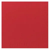 Duni Zelltuch Serviette 40x40 cm 1/4F.rot