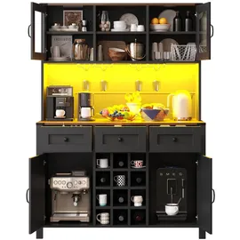 Okwish Buffet 120 x 40 x 170 cm Schwarz