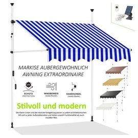 Melko Sonnenmarkise Balkon 150 cm orange/weiß