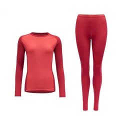 DEVOLD Multi Sport Women Shirt/Long Johns Funktionsunterwäsche Set rot - XS