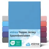 Etérea Jersey Topper Spannbettlaken 180x200 - 200x200 cm Hellblau - Hellblau - etérea