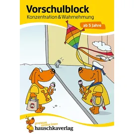 Hauschka Verlag Vorschulblock ab 5 Jahre für Junge und Mädchen - Konzentration und Wahrnehmung